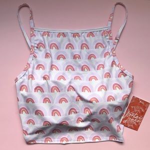 Kortni Jeane Squared Up Top in Rainbows